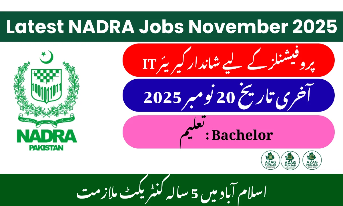 Latest NADRA Jobs November 2025 | Deputy Director & Assistant Director Positions in Islamabad