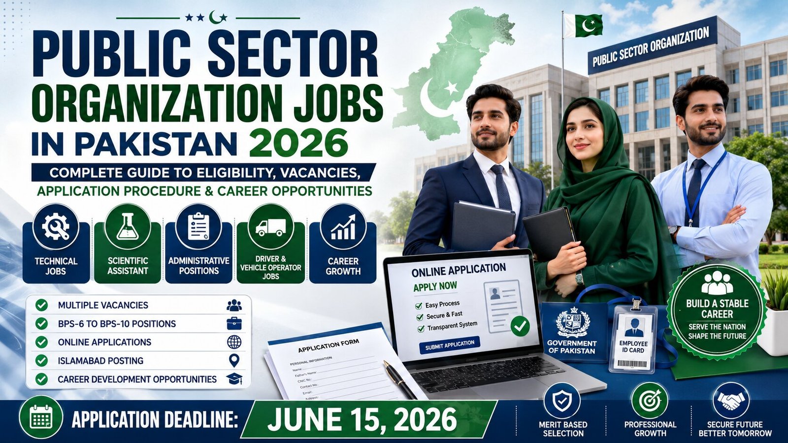 Public Sector Organization Jobs in Pakistan 2026 recruitment guide showing eligibility criteria, vacancies, online application process and career opportunities for Pakistani job seekers.